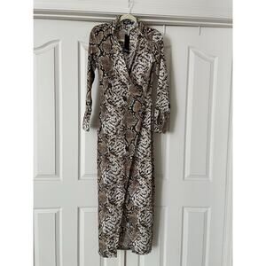 Nasty Gal Snake Tie Wrap Around Dress- Women's Size 4 - NWT